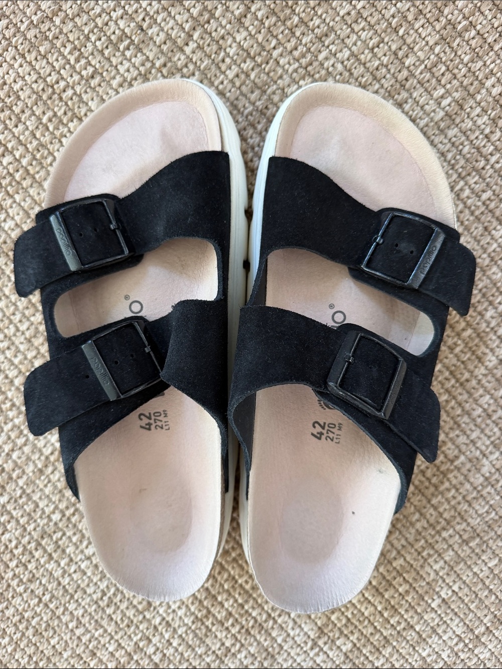 Papillio by Birkenstock Arizona Chunky Black Suede Sandal